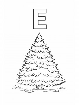 Раскраска Буква Е