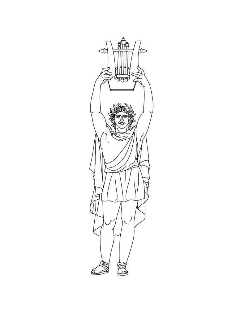 Раскраски Боги древней Греции - распечатать в формате А4