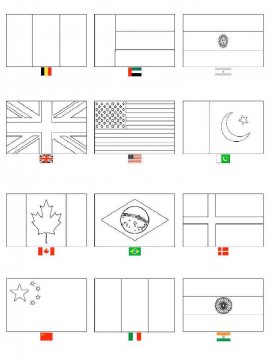 Раскраска Флаг 40 - Бесплатно распечатать
