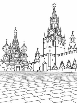 Кремль и храм Василия Блаженного в Москве
