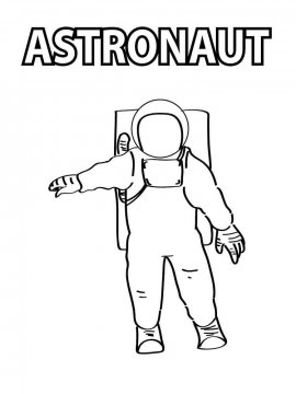 Раскраска Космонавт 10 - Бесплатно распечатать