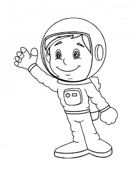 Раскраска Космонавт 11 - Бесплатно распечатать
