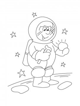 Раскраска Космонавт 20 - Бесплатно распечатать