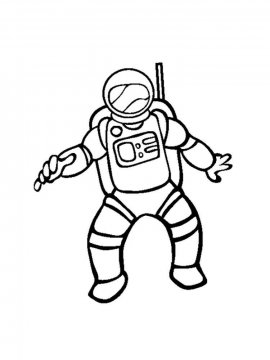 Раскраска Космонавт 23 - Бесплатно распечатать