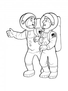 Раскраска Космонавт 24 - Бесплатно распечатать