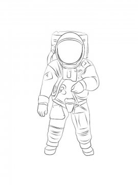Раскраска Космонавт 25 - Бесплатно распечатать