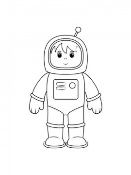 Раскраска Космонавт 26 - Бесплатно распечатать