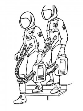 Раскраска Космонавт 8 - Бесплатно распечатать