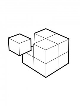 Раскраска Кубик 4 - Бесплатно распечатать