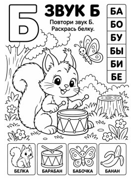 Белка барабанит в барабан с бабочкой рядом