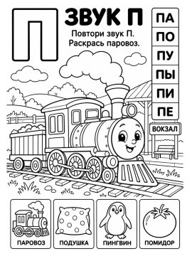 Паровоз с улыбкой едет по рельсам