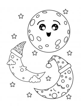 Раскраска Луна 11 - Бесплатно распечатать