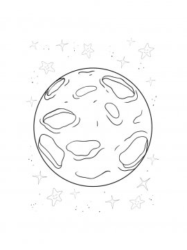 Раскраска Луна 12 - Бесплатно распечатать