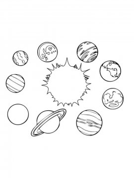 Раскраска Солнечная система 10 - Бесплатно распечатать