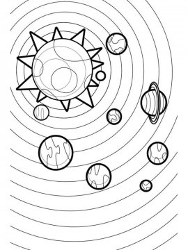 Раскраска Солнечная система 11 - Бесплатно распечатать