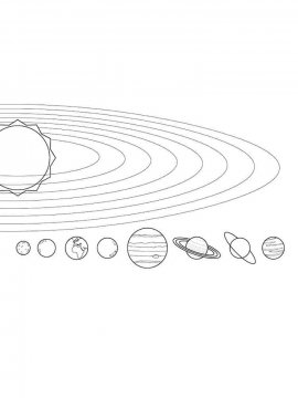 Раскраска Солнечная система 14 - Бесплатно распечатать