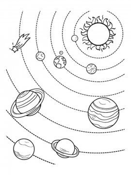 Раскраска Солнечная система 2 - Бесплатно распечатать