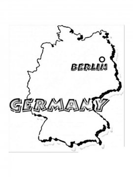 Раскраска Германия 5 - Бесплатно распечатать
