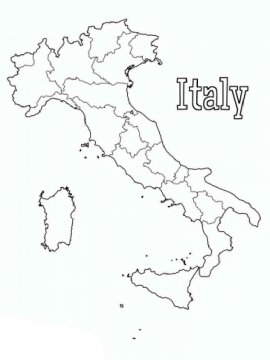 Раскраска Италия 13 - Бесплатно распечатать