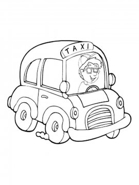 Раскраска Таксист 9 - Бесплатно распечатать
