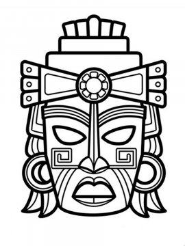 Раскраска Ацтеки 10 - Бесплатно распечатать