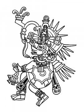 Раскраска Ацтеки 11 - Бесплатно распечатать