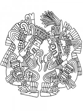 Раскраска Ацтеки 13 - Бесплатно распечатать
