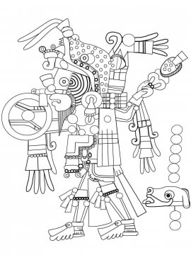 Раскраска Ацтеки 14 - Бесплатно распечатать