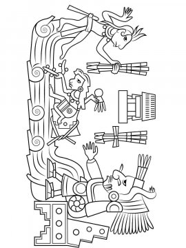 Раскраска Ацтеки 18 - Бесплатно распечатать