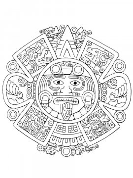 Раскраска Ацтеки 19 - Бесплатно распечатать