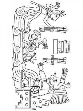 Раскраска Ацтеки 21 - Бесплатно распечатать