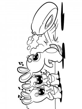 Раскраска Бешеные кролики 12 - Бесплатно распечатать