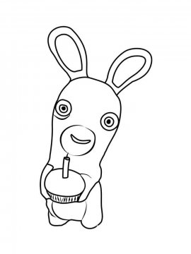 Раскраска Бешеные кролики 16 - Бесплатно распечатать