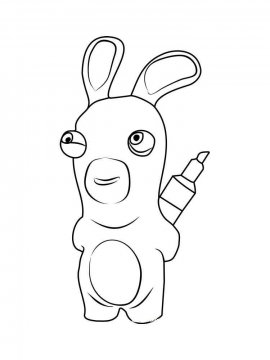 Раскраска Бешеные кролики 18 - Бесплатно распечатать