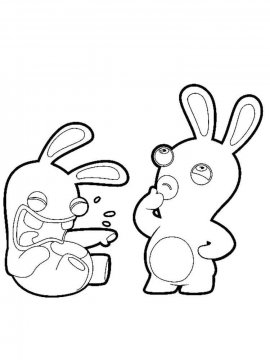 Раскраска Бешеные кролики 9 - Бесплатно распечатать