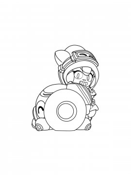 Раскраска Бонни из Бравл Старс 9 - Бесплатно распечатать