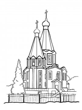 Раскраска Церковь 9 - Бесплатно распечатать