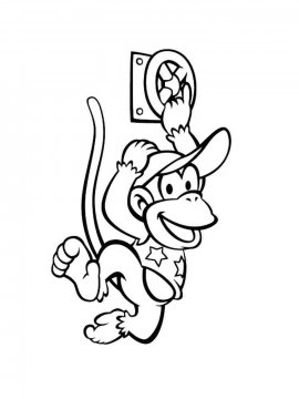 Раскраска Diddy Kong 3 - Бесплатно распечатать