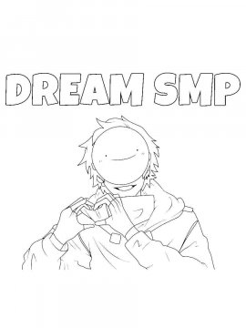 Раскраска Dream SMP 13 - Бесплатно распечатать
