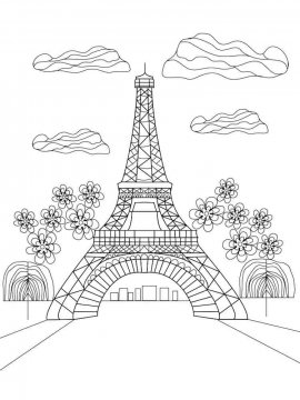 Раскраска Эйфелева башня 2 - Бесплатно распечатать