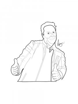 Раскраска Илон Маск 5 - Бесплатно распечатать