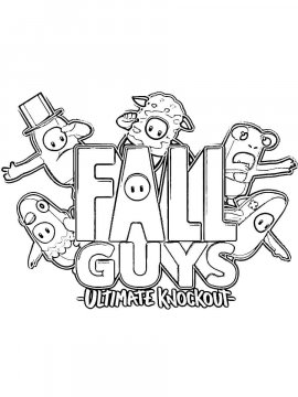 Раскраска Fall Guys 10 - Бесплатно распечатать