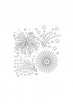 Раскраска Фейерверк 24 - Бесплатно распечатать