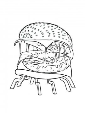 Раскраска Гамбургер 11 - Бесплатно распечатать