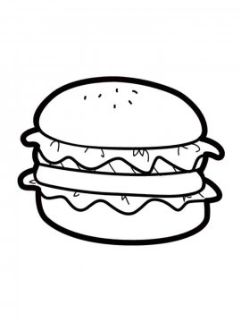 Раскраска Гамбургер 14 - Бесплатно распечатать