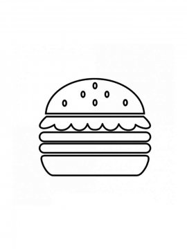 Раскраска Гамбургер 18 - Бесплатно распечатать