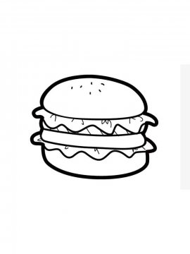 Раскраска Гамбургер 2 - Бесплатно распечатать