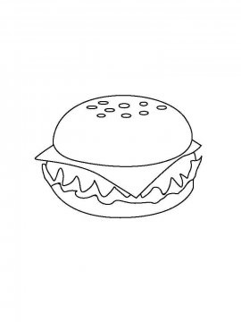 Раскраска Гамбургер 6 - Бесплатно распечатать