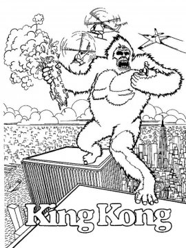 Раскраска Кинг Конг 3 - Бесплатно распечатать