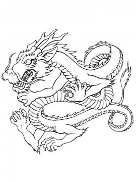 Раскраска Китайский дракон 13 - Бесплатно распечатать
